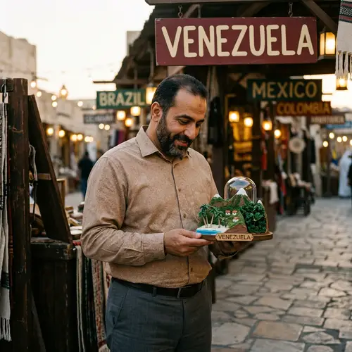 Symbolic Outdoor Market Experience: Investing in Venezuela