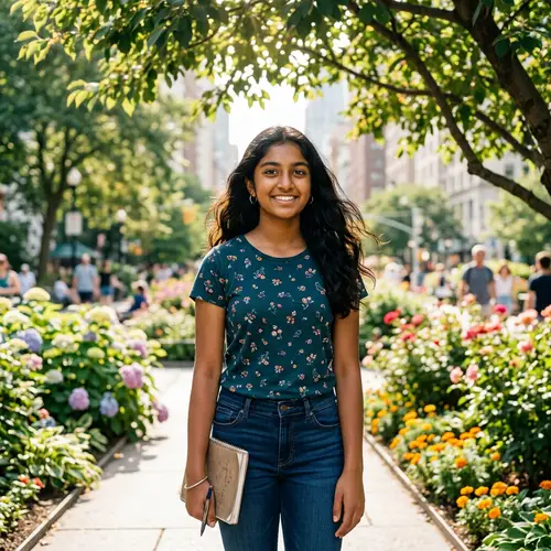 Determined Teen Girl Portrait | Energetic South Asian Teen