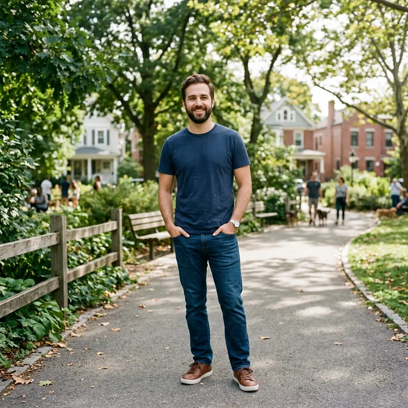 Stylish Bearded Man with Short Hair