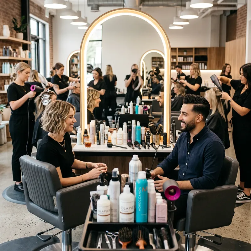 Professional Male and Female Models at Contemporary Salon Professional Male and Female Models at Contemporary Salon