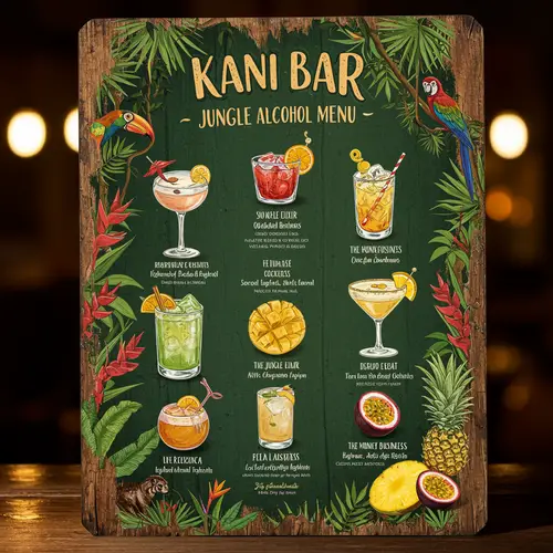 Kani Bar Jungle Alcohol Menu