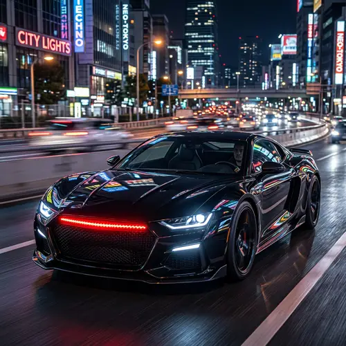 Advanced AI Sports Car | Intelligent Vehicle with Red Light Strip