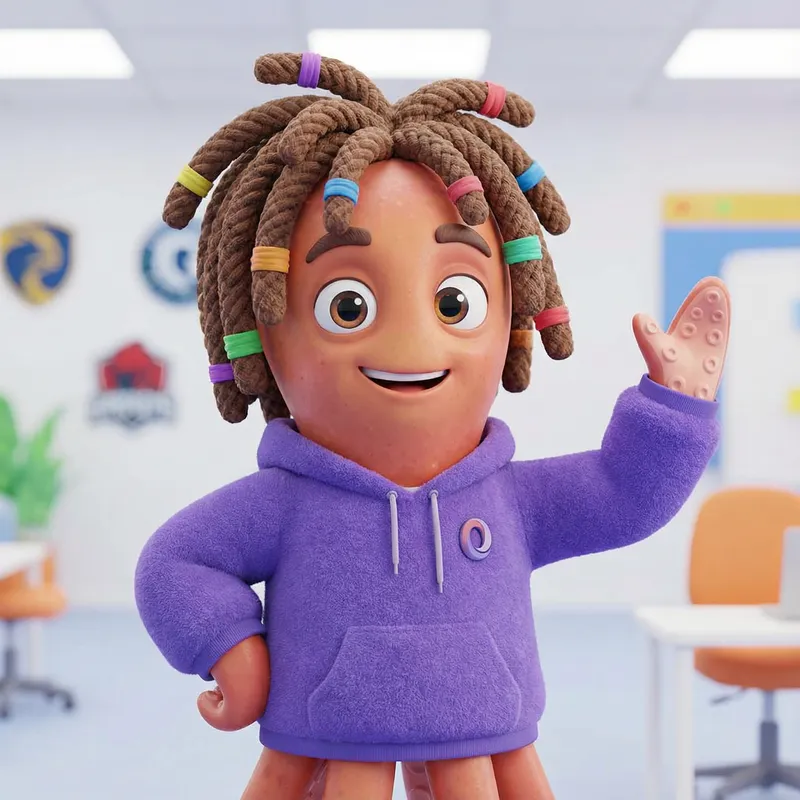 Unique Octopus Mascot Character for Branding