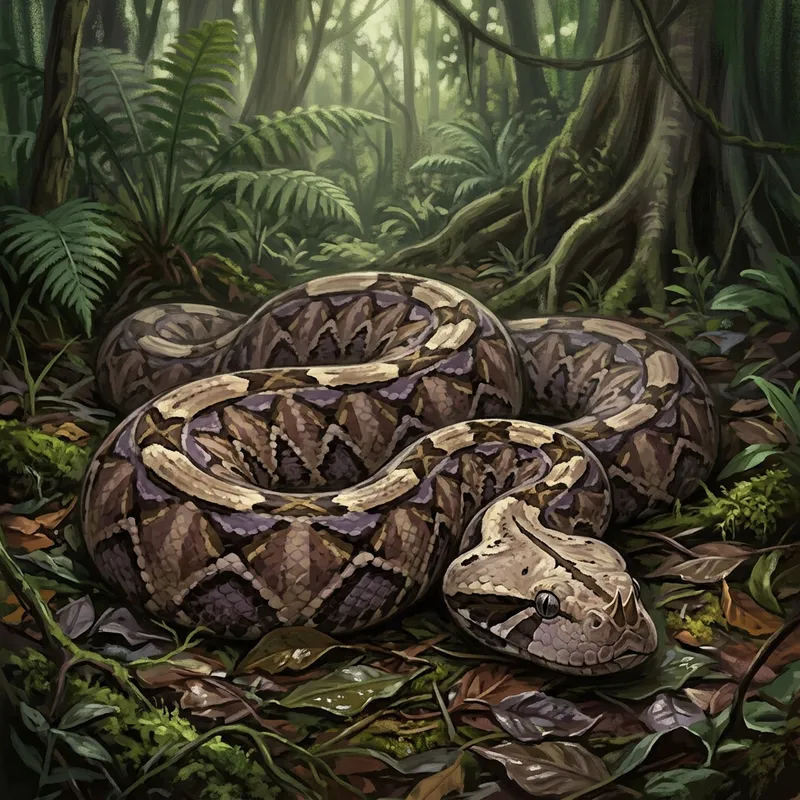 Stunning Digital Art of a Gaboon Snake