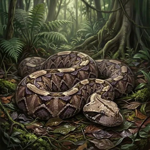 Stunning Digital Art of a Gaboon Snake
