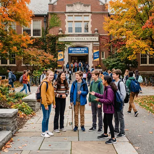 First Days of Middle School in Autumn