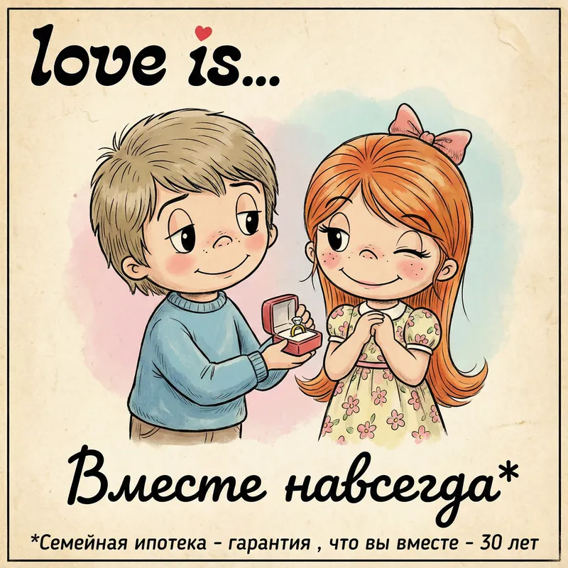 Love is... Together Forever Illustration