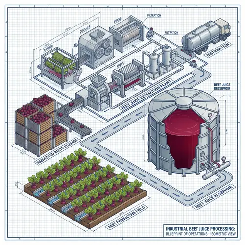 3D Map of Beet Production and Juice Extraction