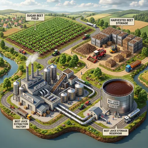 3D Map of Beet Production and Juice Processing