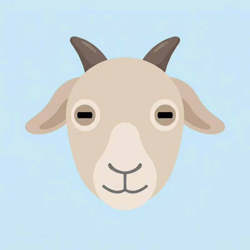 Easy Goat Face Drawing for Beginners