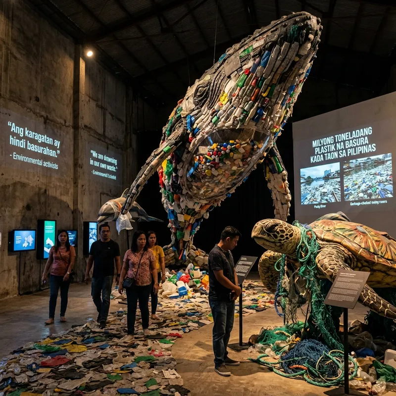Sirens of Sorrow: Symphony of Plastic Seas Art Installation