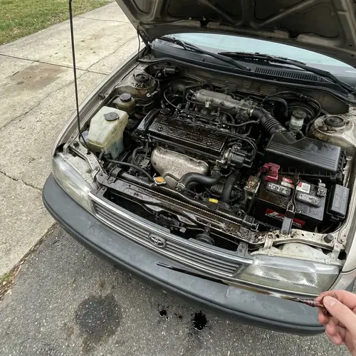 Detailed Image of Car with Excessive Engine Oil | Leak