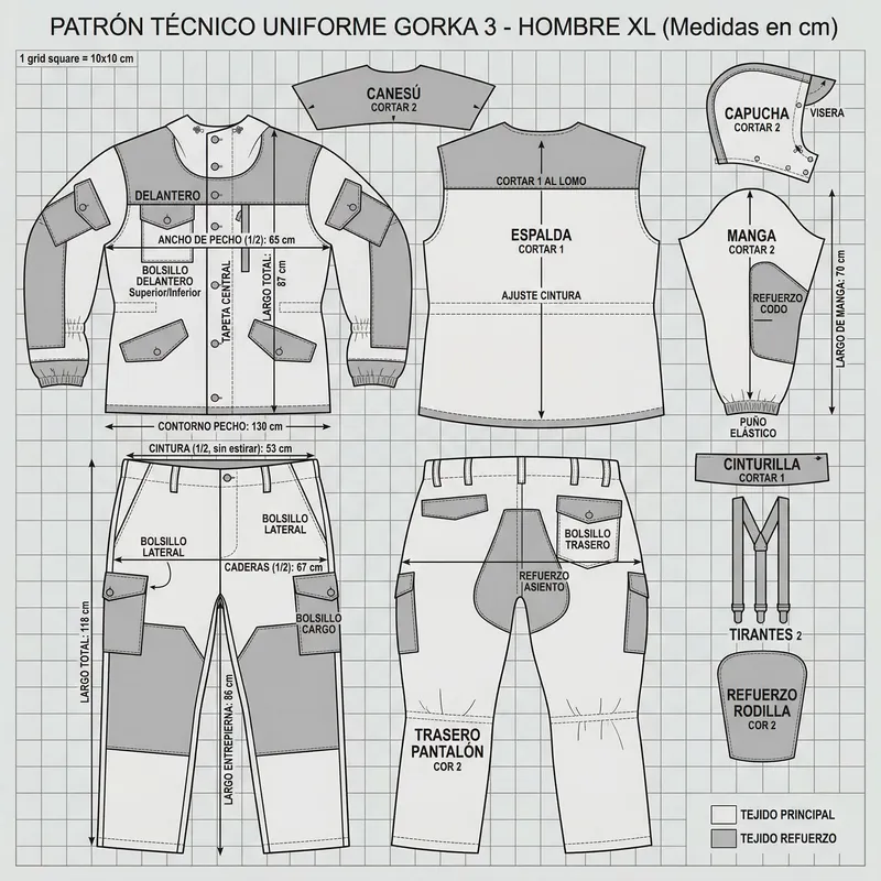 Gorka 3 Uniform Textile Pattern for Men - XL Size