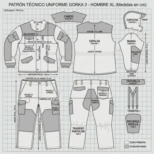 Gorka 3 Uniform Textile Pattern for Men - XL Size