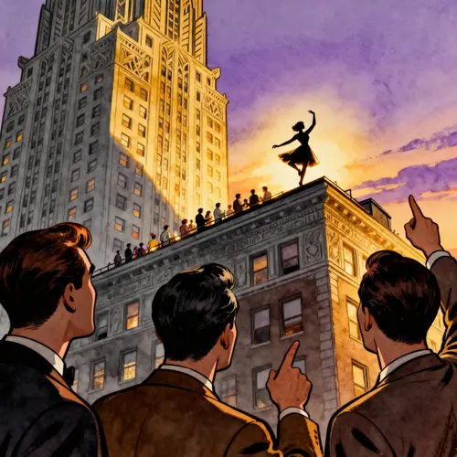 Joyful Rooftop Celebration in Art Deco NYC