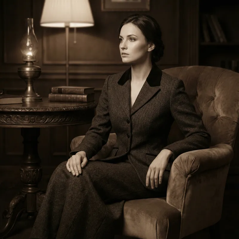 Timeless Elegance: A Model in Tailored Suit Timeless Elegance: A Model in Tailored Suit