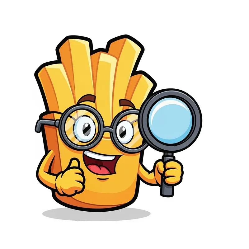 Animated French Fry Researcher Icon