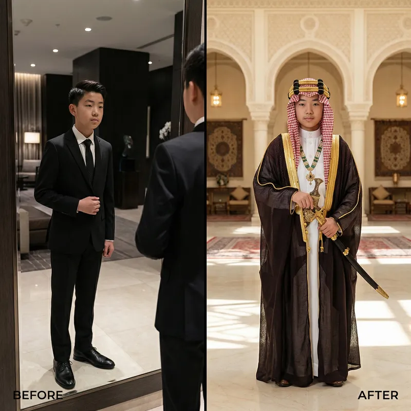 14-Year-Old Korean Boy Becomes Saudi Prince: Transformation Story