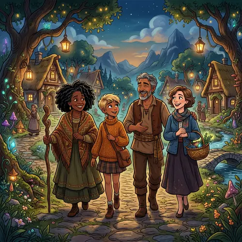 Whimsical Multi-Generational Animation Characters | Fantasy Art