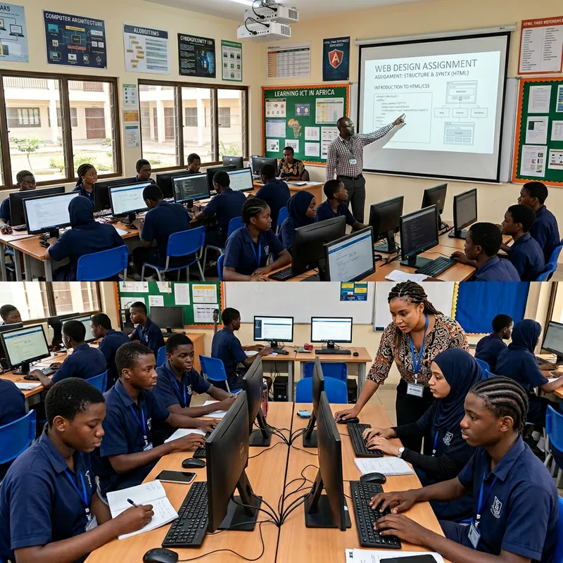 African Classroom Computer Study: Diverse Learning Session