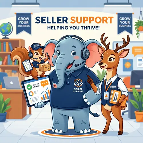 Mascot Ideas for Seller Support: Elephant, Deer, Squirrel