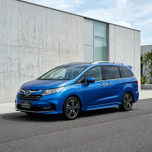 Sleek Blue Minivan by LOOP Motors | Stylish Design