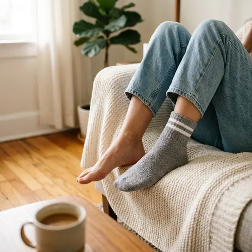 Cute Barefoot and Stocking Feet Photos