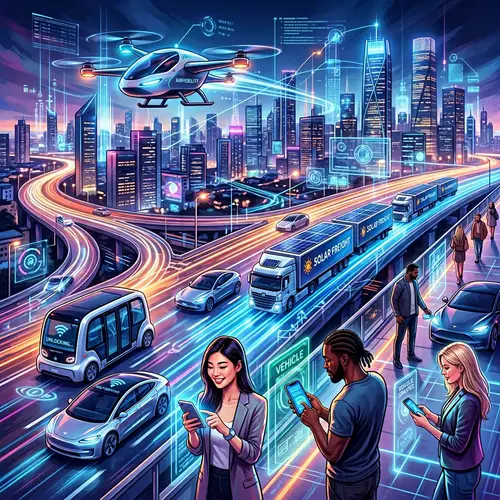Futuristic Digital Mobility | Drones, Electric Cars, Smartphone Tech