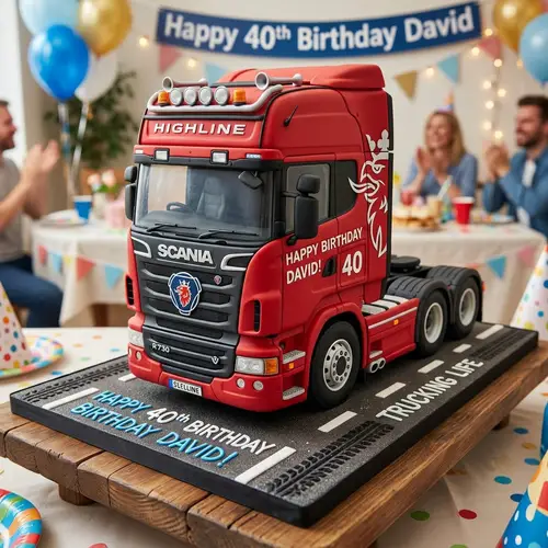 Stunning Scania Cake for Truck Lovers