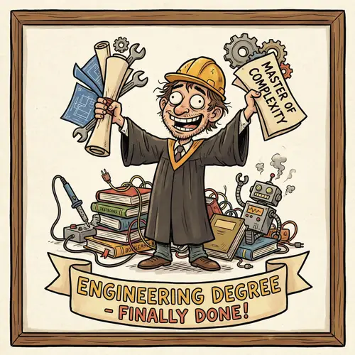 Fun Engineering Degree Caricature Art