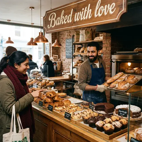 Baked with Love: Warm Bakery Scene and Delicious Pastries