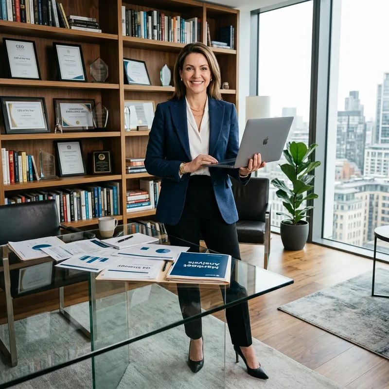 Successful 47-Year-Old Female Entrepreneur | Medium-Length Hair Successful 47-Year-Old Female Entrepreneur | Medium-Length Hair