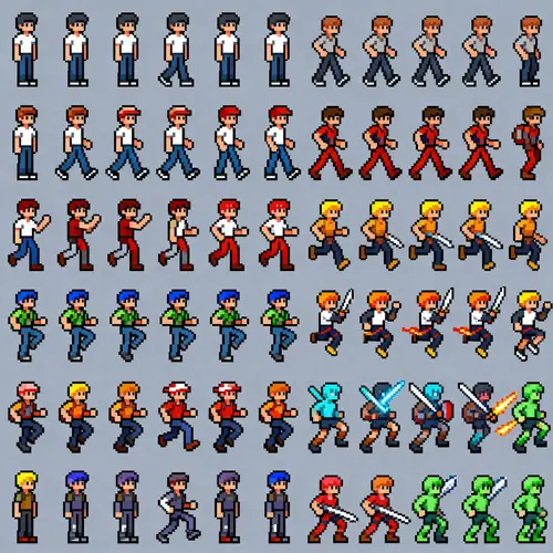 Pixel Art Game Sprite Sheet for Indie Games