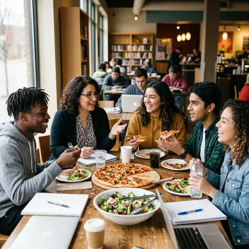 Diverse College Students Group Discussion with Professor | Study Session