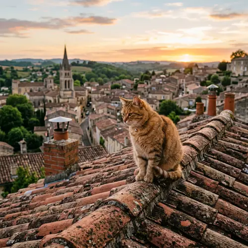 Cat Atop Roof - Enjoy the View | Website Name