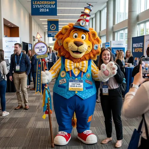 Silly Mascot Costume for Leadership Conference