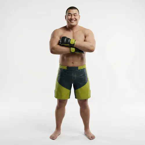 Asian Super Heavyweight MMA Fighter - Confident & Strong