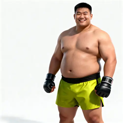 Asian Super Heavyweight MMA Fighter - Confident & Strong