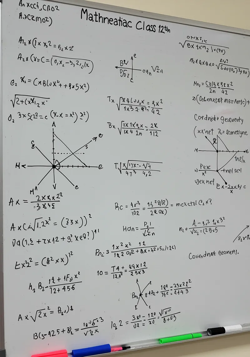 Comprehensive Class 12 Mathematics Formulas