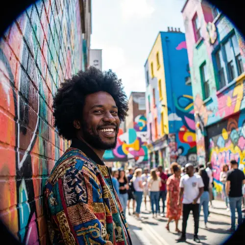 Vibrant Urban Lifestyle Photography of a Handsome Model