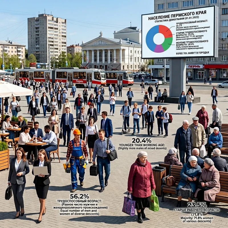 Perm Krai Population Demographics: Working, Elderly, and Young 2022 Perm Krai Population Demographics: Working, Elderly, and Young 2022