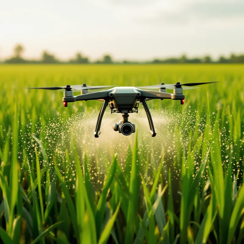 Drone Insecticide Application in African Rice Fields