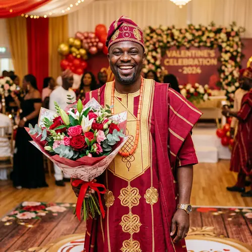 Yoruba Man in Traditional Valentine Attire