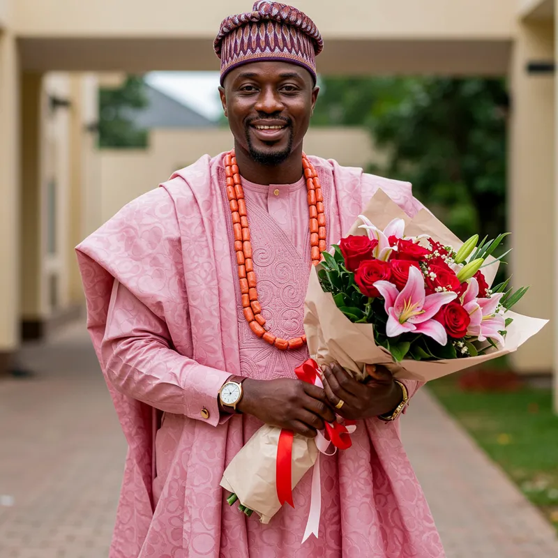 Yoruba Man in Traditional Valentine Attire