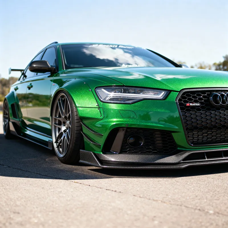 Audi A6 with Rockit Bunny Kit in Green
