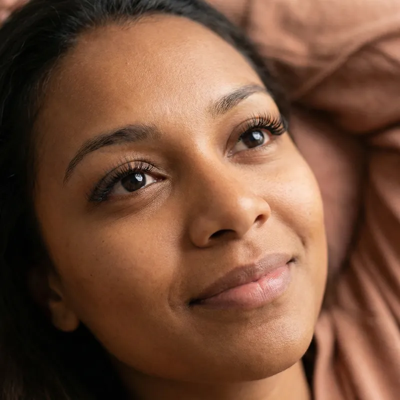 Stunning Brown-Faced Model with Classic Lash Extensions