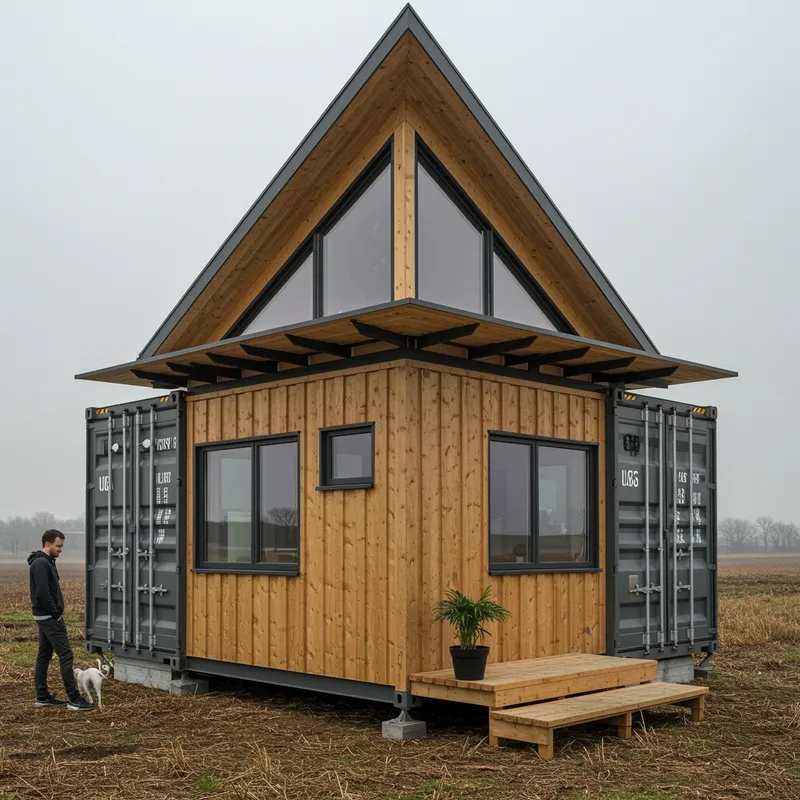 Stylish Tiny Home with Shipping Containers Design