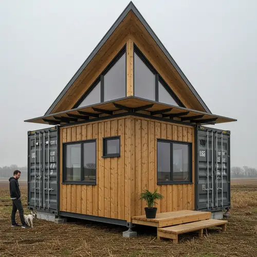 Stylish Tiny Home with Shipping Containers Design