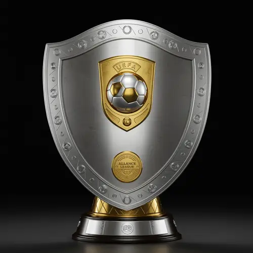 Intricate UEFA Football Trophy Shield