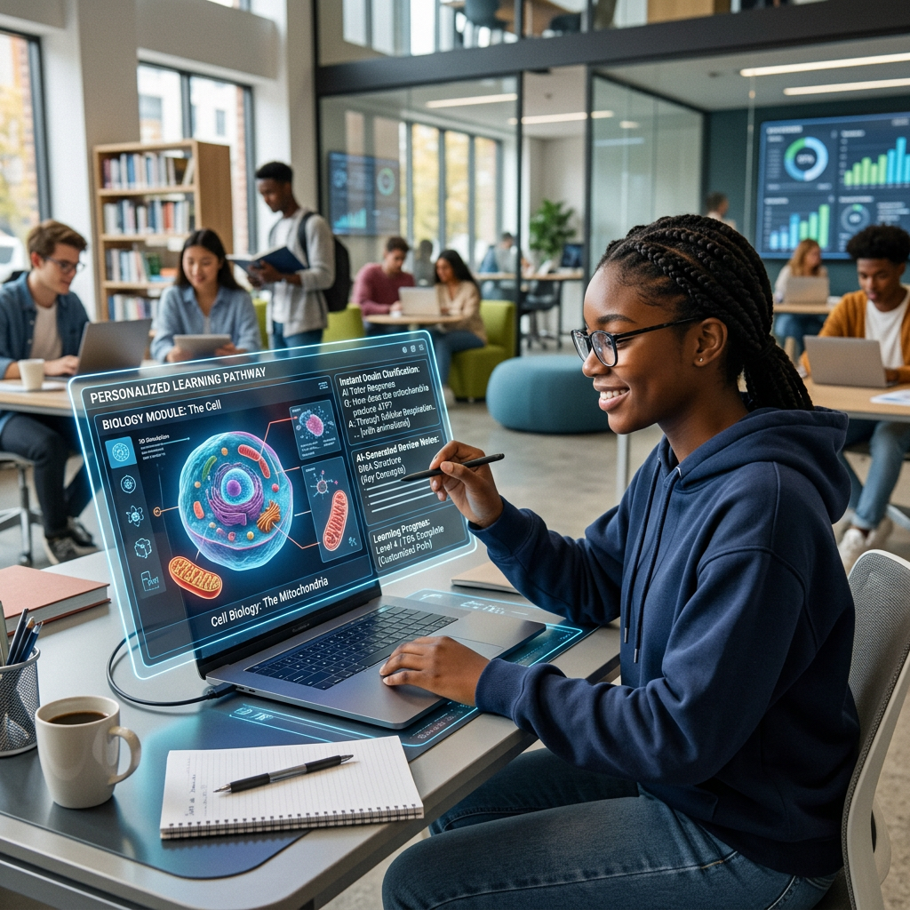AI Enhancing Education: Immersive Learning & Personalized Paths | AI Art  Generator | Easy-Peasy.AI